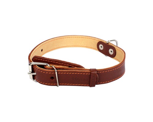 Ошейник CoLLar с синтепоном коричневый 14 мм х 27-35 см 00086