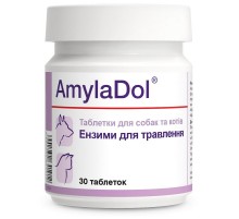 Таблетки для котов и собак малых пород AmylaDol для нормализации пищеварения №30 Dolfos