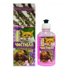 Шампунь для собак и котов Блохобой Чистюля гигиенический с экстрактом розмарина 300 мл Норис