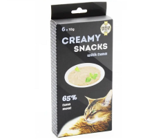 Лакомство для котов Creamy Snacks Tuna нежное пюре тунец с курицей 6 стиков по 10 г Lucky Star