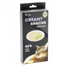Лакомство для котов Creamy Snacks Tuna нежное пюре тунец с курицей 6 стиков по 10 г Lucky Star