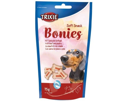Ласощі для собак Bonies яловичина, індичка 75гр 31491