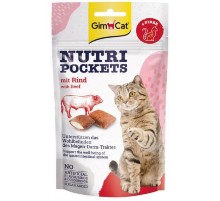 Ласощі для котів Nutri Pockets Котяча яловичина та солод 60г  G-419305/400747