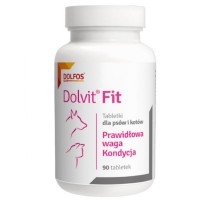 Таблетки для собак и котов Dolvit Fit диетическая добавка при лишнем весе №90 Dolfos