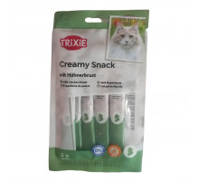 Лакомство для котов Creamy Snacks с курицей и таурином 5 шт 14 г TХ-42681 Trixie