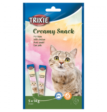 Лакомство для котов Creamy Snacks с курицей и таурином 5 шт 14 г TХ-42681 Trixie