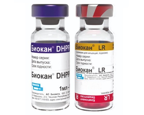 Вакцина Біокан DHPPI + LR 1 доза BioVeta Чехія