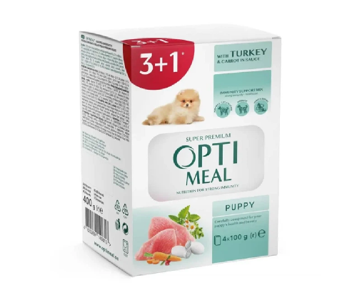 Корм для цуценят 3+1 Pyppy Dogs  з індичкою 400 г Optimeal