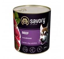 Корм для собак паштет Сейвори SAVORY Gourmand Beef говядина 800 г