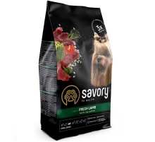 Сухой корм для собак малых пород Small Breeds rich in Fresh Lamb со свежим мясом ягненка 1 кг Savory