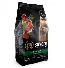 Сухой корм для собак малых пород Small Breeds rich in Fresh Lamb со свежим мясом ягненка 1 кг Savory