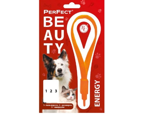 PerFect Beauty Energy нашийник з фітотерапією для котів і дрібних порід собак (пальмароза, розмарин, мандарин)