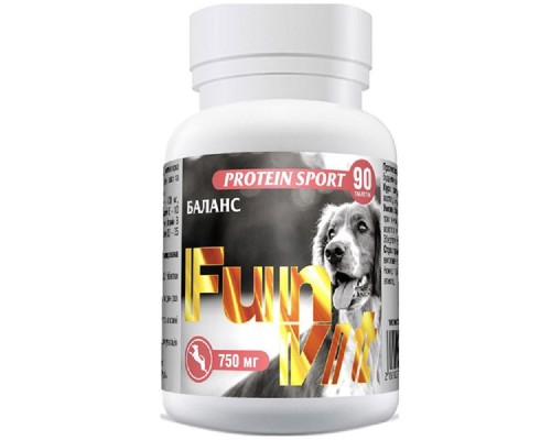 Вітамини для собак PROTEIN SPORT "Баланс" зі смаком яловичини 90 шт FunVit