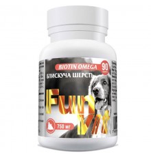 Вітамиіни  для собак та котів BIOTIN OMEGA блискуча шерсть з Омега-3 90 шт FunVit
