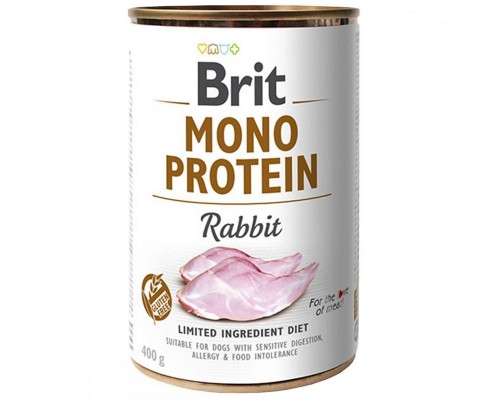 Корм для собак с чувствительным пищеварением Mono Protein Dog с кроликом 400 г Brit