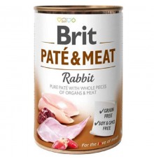 Корм для собак Pate and Meat Dog паштет с цельными кусочками мяса кролика 400 г Brit