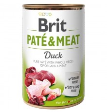 Корм для собак Pate and Meat Dog мясной паштет с цельными кусочками утки 400 г Brit