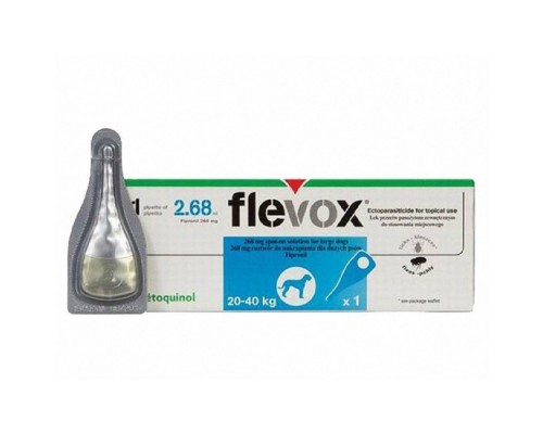 Капли Флевокс Flevox для cобак 20-40 кг 268 мг №1 Vetoquinol