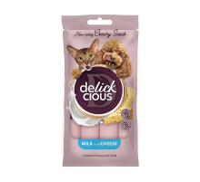 Ласощі для котів Delickcious крем-снек молоко з сиром 4 шт*15 г  