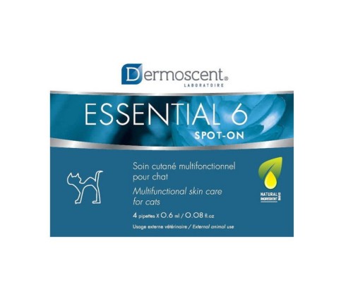 Dermoscent Essential-6 spot-on №4 краплі для котів догляд за шкірою та шерстю (під замовлення 3 рабочих дні)