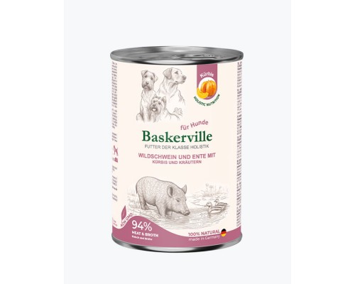 Корм для собак Holistic з кабаном качкою гарбузом та зеленню 400 г Baskerville