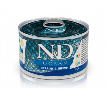 Вологий корм для собак Farmina N&D Grain Free OCEAN HERRING & SHRIMP ADULT MINI з оселедцем, тріскою, тунцем та креветкою, 140 г 