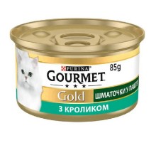Корм д/кот Гурмет голд  кролик печень консерва кусочки в подливе 85 г/24ящ
