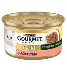 Корм д/кот Гурмет голд сочное наслаждение лосось консерва 85 г/24ящ