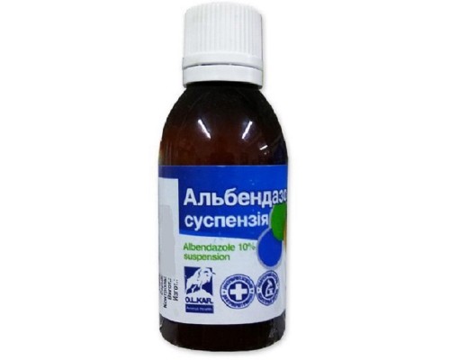 Суспензия Альбендазол 10% антигельминтик широкого спектра действия 50 мл O.L.KAR