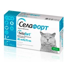 Селафорт краплі для котів 2,6-7,5 кг №1 KRKA