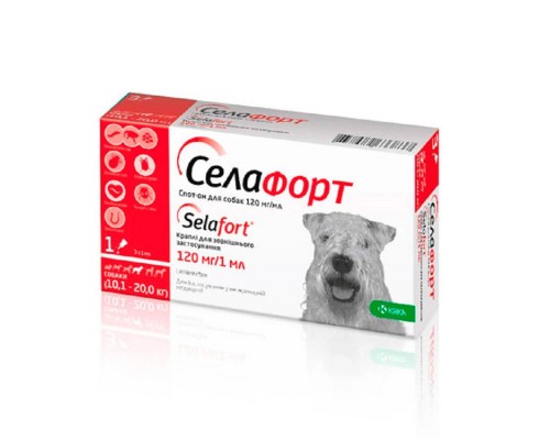Селафорт капли спот-он для собак 10,1-20,0 кг №1 KRKA