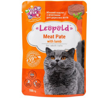 Корм для  котов мясной паштет с ягненком 100  г Леопольд