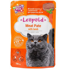 Корм д/кот Леопольд ягненок паштет пауч100 г/24ящ 