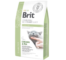 Сухой корм для котов при диабете Diet Diabetes с курицей и горохом 2 кг Brit