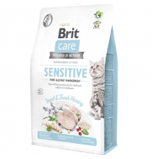 Сухий корм для кішок з харчовою непереносимістю Brit Care Cat GF  Insect з комахами та рибою