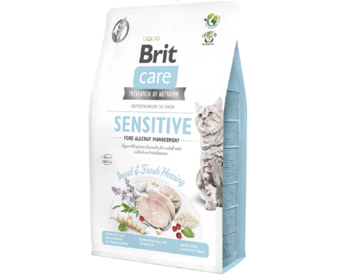 Корм для котов с пищевой непереносимостью Cat GF Insect с насекомыми и рыбой 400 г Brit Care