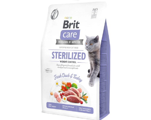 Корм для котів Brit Care Cat GF Urinary Health контроль ваги для стерилізованих 0,4кг