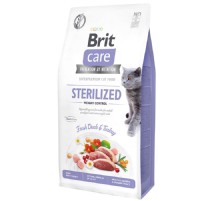 Сухой корм для стерилизованных котов Sterilized and Weight Control Fresh Duck and Turkey контроль веса со свежей уткой и индейкой 2 кг Brit Care