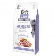 Сухой корм для стерилизованных котов Sterilized and Weight Control Fresh Duck and Turkey контроль веса со свежей уткой и индейкой 2 кг Brit Care