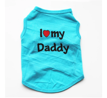 Майка для собак I love my Daddy Голубая размер S Китай