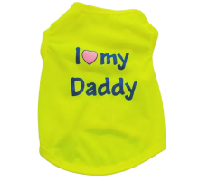 Майка для собак I love my Daddy Желтая размер XS Китай