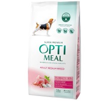 Сухой корм для собак средних пород Adult Dogs Medium с индейкой 1,5 кг Optimeal