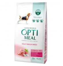Сухий корм для собак середніх порід Adult Dogs Medium з індичкою 1,5 кг Optimeal