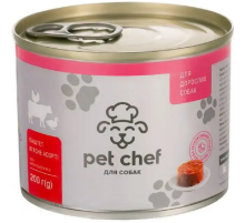 Корм для взрослых собак Pet Chef  паштет мясное ассорти 200 г Pet Chef