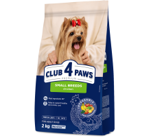 Сухой корм для собак малых пород  Adult Small Breeds с курицей 2 кг Клуб 4 лапы