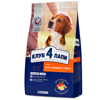 Сухой корм для собак средних пород Adult Medium Breeds с курицей 2 кг Клуб 4 лапы