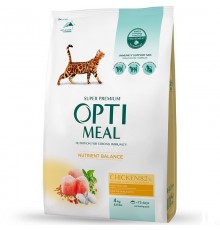 Корм для котів сухий курка 4 кг OPTIMEAL