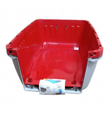 Переноска для котів і собак до 12 кг Pratiko 1 Metal Red 48 x 31.5 x 33 см MPS 