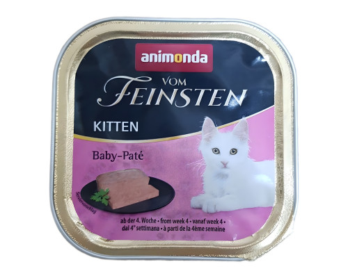 Корм для кошенят Vom Feinsten Kitten Baby-Paté Бебі-пате микс курица, свинина, телятина 100 г Animonda