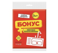 БОНУС Серветки целюлозні 2 +1 шт 